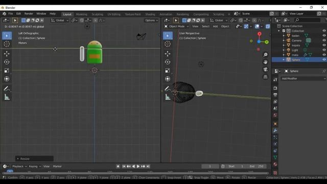 Make Simple Android Logo 3D in Blender Timelapse смотреть онлайн