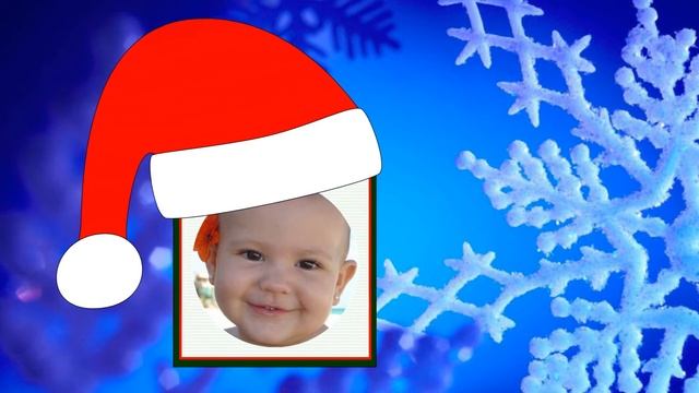 Футажи новогодние Снежинка - просто добавить фото смотреть онлайн