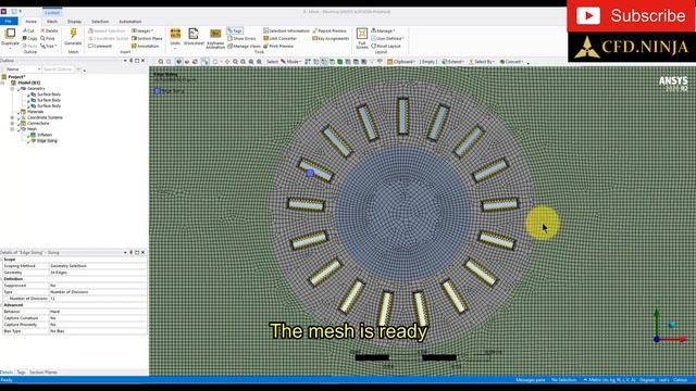 ✅ #Ansys Fluent | Mesh Motion | Part 2/3 - Mesh Using Ansys Meshing