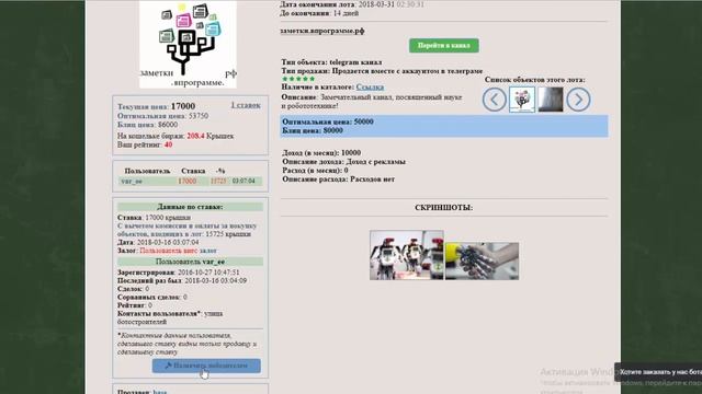 Как продать канал в telegram или бота в telegram (ЧАСТЬ 2 - Ход торгов) смотреть онлайн