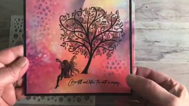 Fairy Stamper - Fairy Hugs - Musical Tree and Peony Fairy Card Tutorial смотреть онлайн
