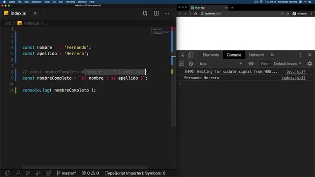 [S3/L03] React: de Cero a Experto (Hooks y MERN) - Template String смотреть онлайн