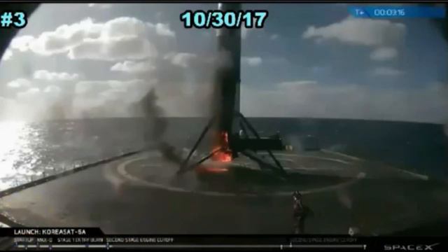 Elon Musk SpaceX Falcon 9 Exposed - 8 Times The Camera Has Gone Out During "Reverse Rocket Landings смотреть онлайн