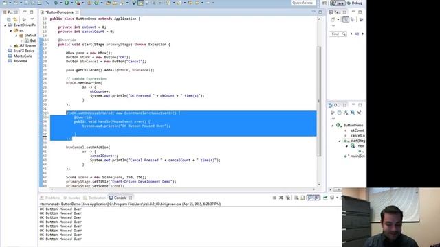 Creating MouseEvents for JavaFX смотреть онлайн
