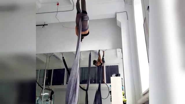 Aerial silks|Связка с обрывом на воздушных полотнах