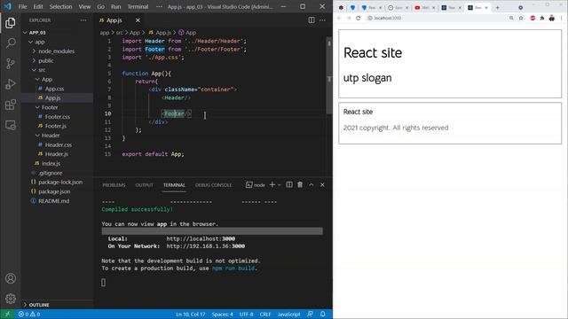 Компоненты React. Написание, композиция, оформление компонентов на примере сайта смотреть онлайн