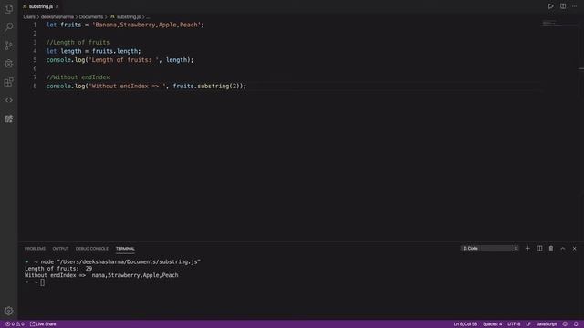 How substring method works on a JavaScript String? смотреть онлайн