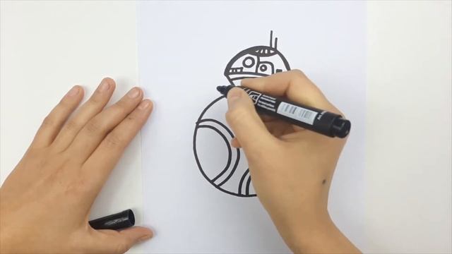 How To Draw BB-8 Step By Step Easy / Star Wars Characters Drawings / BB-8 Drawing Easy