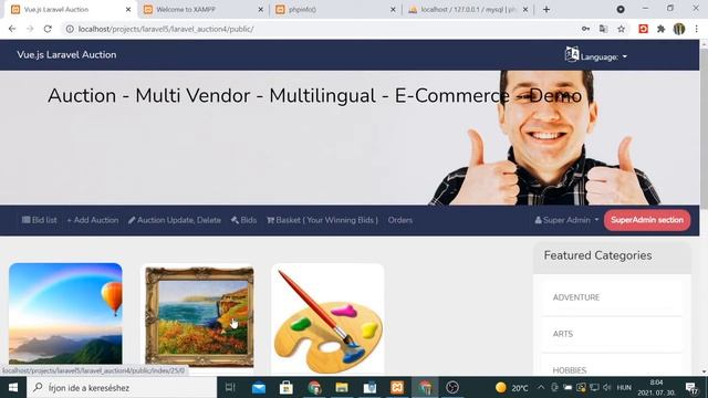 Laravel: Auction - Multi Vendor - Multilingual - Admin part смотреть онлайн