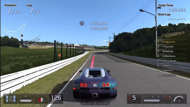 Gran Turismo 5 - Bugatti Veyron Fully Tuned Racing Gameplay [1080 HD] смотреть онлайн