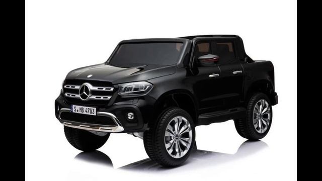 Todoterreno eléctrico para niños Mercedes Pickup, 12v, MP4, 2 plazas, negro, con mando para padres смотреть онлайн