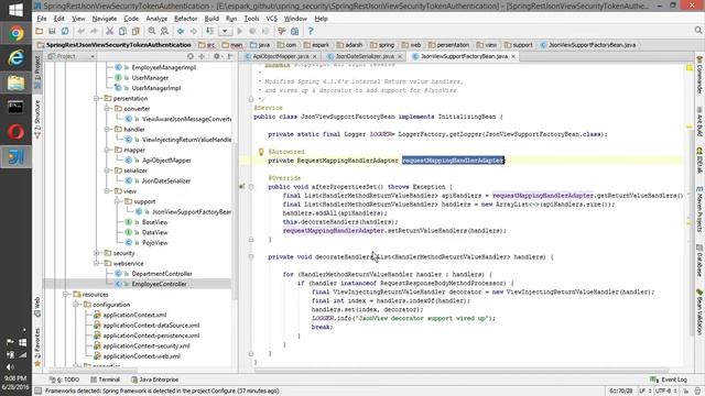 ESpark Adarsh Spring Rest Json View Security Token Authentication смотреть онлайн