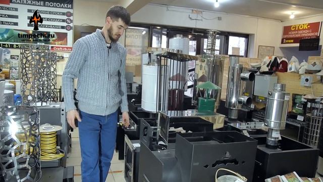 Банная печь "Батыр 3 помещения" от компании Timpechi". Толстостенная печь для бани. смотреть онлайн