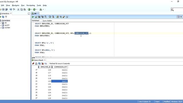 HOW TO REPLACE NULL VALUE IN ORACLE SQL? смотреть онлайн