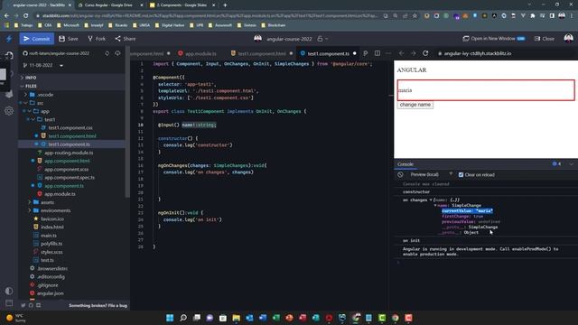 7. Curso Angular 14 [2022] - OnInit, OnChanges, DoCheck смотреть онлайн