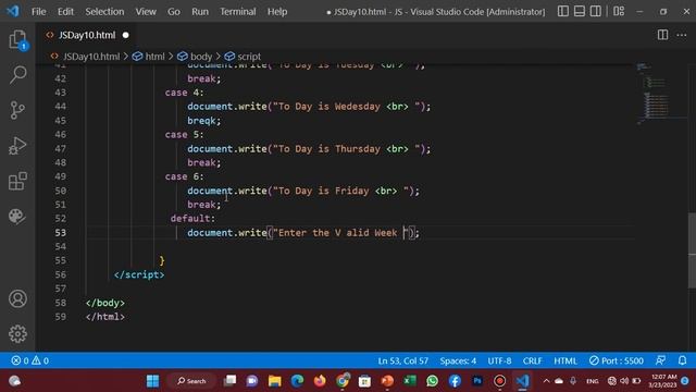 Lec #0010 The JavaScript switch statement Full explanation in one video смотреть онлайн
