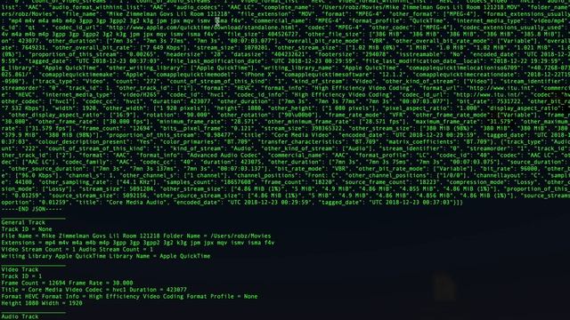 Python and MediaInfoLib make JSON from videos, photos, audio files. смотреть онлайн
