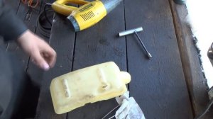 пайка бака бензокосы
