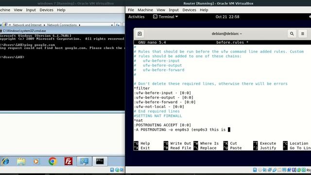 How to setting ufw firewall NAT MASQUERADE router linux debian or ubuntu смотреть онлайн