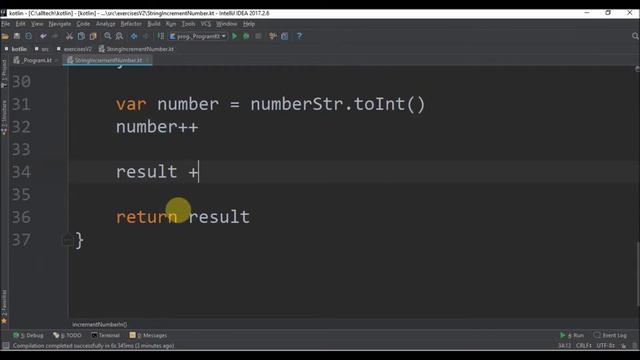 string increment number in kotlin смотреть онлайн