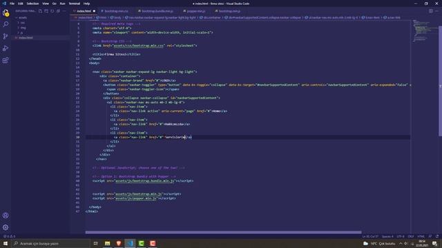 Bootstrap 5.0 İle Firma Sitesi Yapımı-Navbar Alanı Yapımı смотреть онлайн