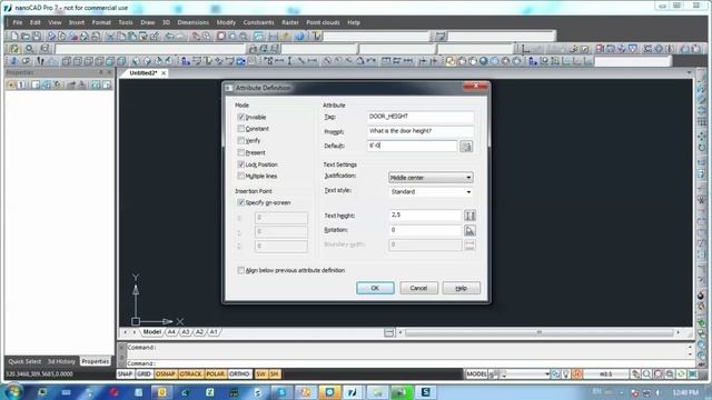 Creating block with attributes in nanoCAD смотреть онлайн