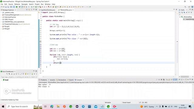 #03 Write a program to find Max and Min value from Array in java# Max and Min in Arrays## смотреть онлайн
