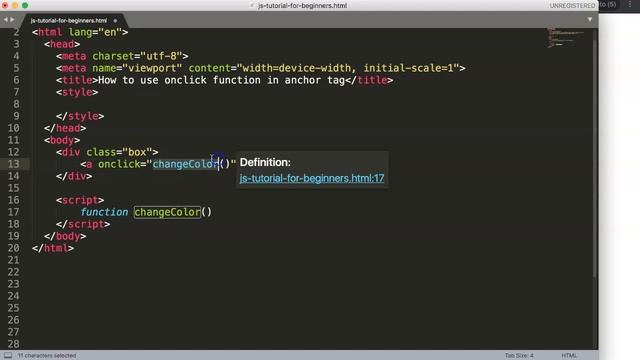 How to use onclick function in anchor tag | JavaScript Tutorial смотреть онлайн