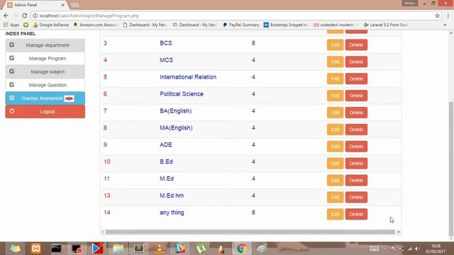 Teacher Evaluation Website In PHP Tutorial-6 | Adminpanel #4 смотреть онлайн