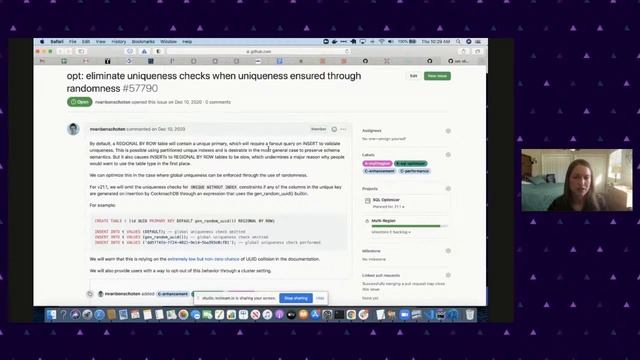 Dr. Rebecca Taft - Working on removing uniqueness checks for implicitly partitioned unique indexes смотреть онлайн