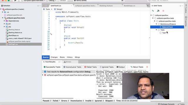 How to run unit tests and specflow tests in Visual Studio for Mac смотреть онлайн