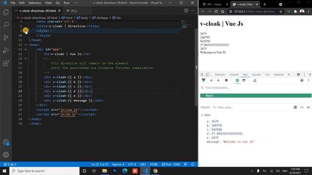 v-cloak Directive | VUE JS 2 [Arabic] #vue_js_2 смотреть онлайн