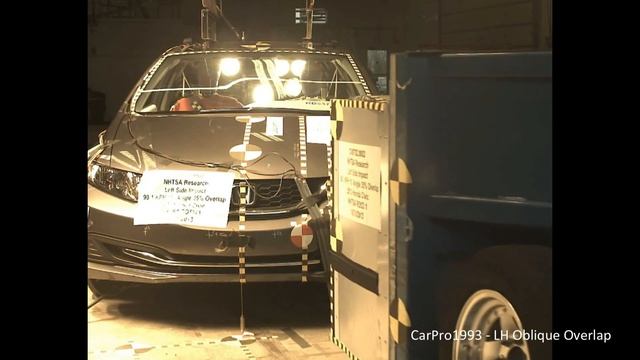 2013-2015 Honda Civic Sedan NHTSA Oblique Overlap Crash Test (15° / 35% Overlap - Left Side) смотреть онлайн