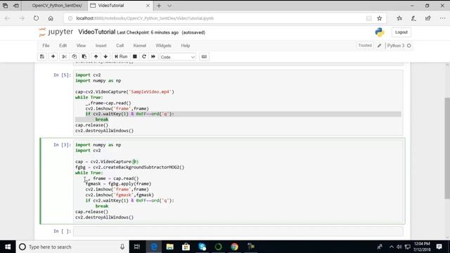 Background Subtraction using OpenCV and Python (in Urdu) смотреть онлайн