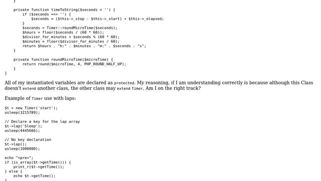 Code Review: Timer class in PHP OOP смотреть онлайн