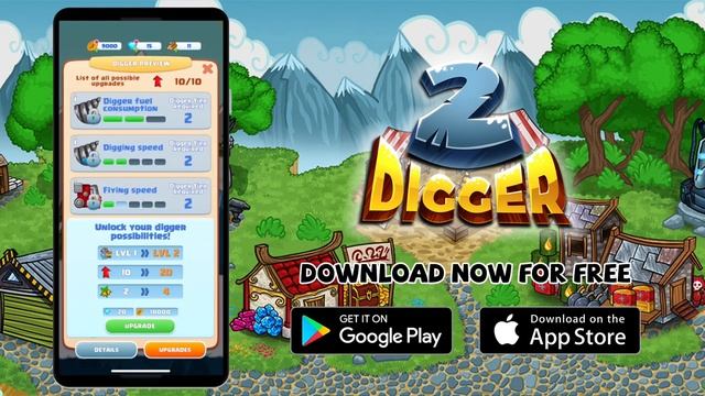 Digger 2 - dig and find mineral new gameplay | Best Mobile Digging Game смотреть онлайн