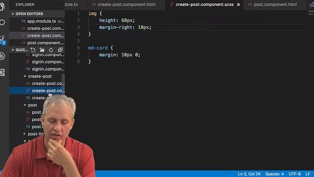 Angular with Firebase course - Quick Chat - 08 Create Post HTML смотреть онлайн