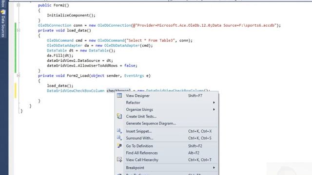 C# tutorial: How to delete Checked data from access database using dataGridView in C# смотреть онлайн