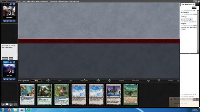 Legacy Mono Green Post League Rd 4 vs UG Dreadnought смотреть онлайн