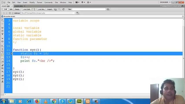PHP variable scope part3 in Bangla Language смотреть онлайн