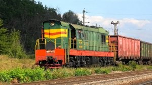 ЧМЭ3-4099 с грузовым составом