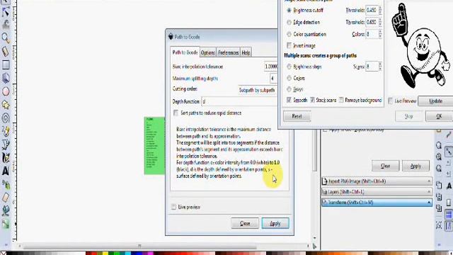 Costycnc Inkscape to gcode make a contour outline смотреть онлайн