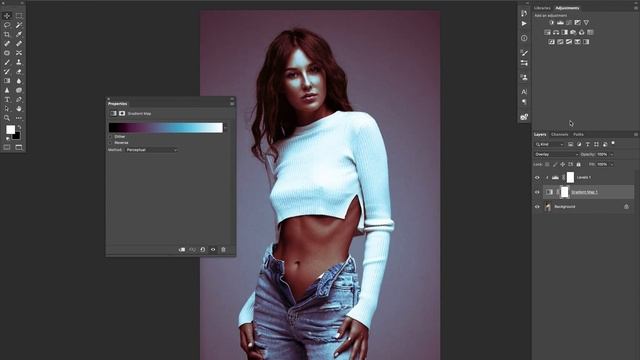 How to use Gradient Maps for Color Grading in Photoshop (my fave) | Nino Batista смотреть онлайн