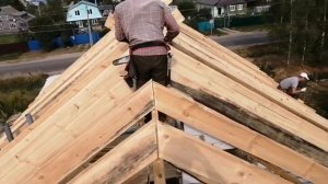 ДВУХСКАТНАЯ КРЫША, СТРОПИЛА, КОБЫЛКИ, НАЧАЛО 1ЧАСТЬ