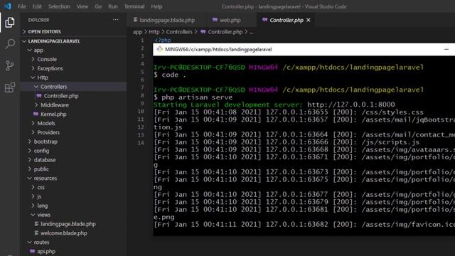 Tutorial Laravel 8 : Integration Landingpage смотреть онлайн