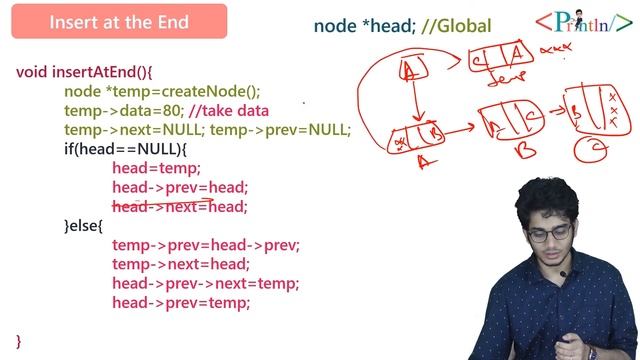#5.2 Insert a Node at the Beginning & End of a Doubly Circular Linked List |Data Structures |Printl смотреть онлайн
