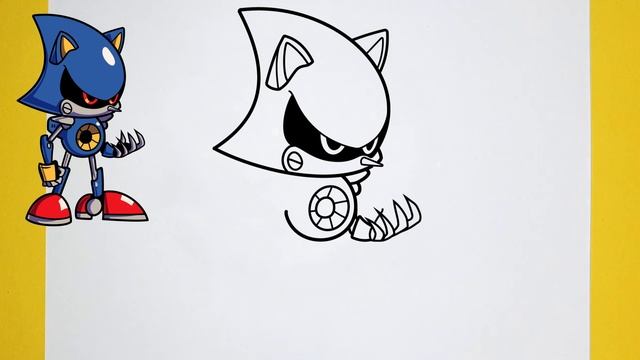 HOW TO DRAW METAL SONIC | Friday Night Funkin (FNF) - (Draw & Color) смотреть онлайн
