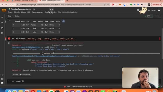Pandas Rename df.rename() ile Sütun İsimlerini Değiştirme смотреть онлайн