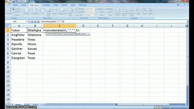 Excel concatenate смотреть онлайн