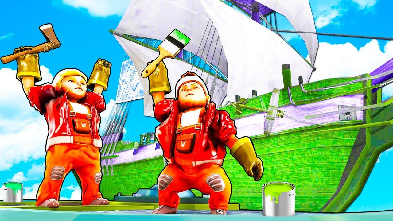 БИТВА КОРАБЛЕЙ! СТРОИМ БОЕВОЙ КОРАБЛЬ ЗА 15 МИНУТ! БИТВА ПОСТРОЕК В СКРАП МЕХАНИК (Scrap Mechanic) смотреть онлайн